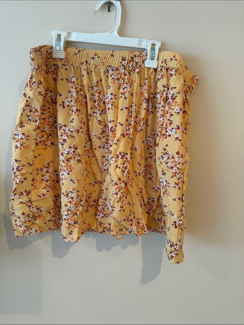 Old Navy Yellow Floral Mini Skirt
